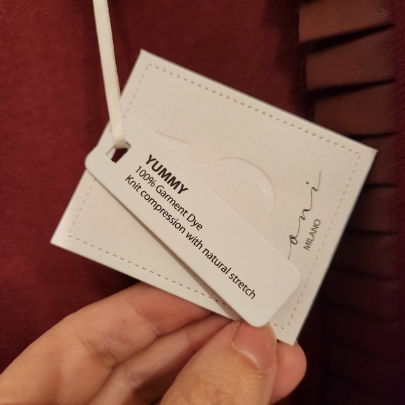 NEW! Sioni Milano Yummy Knit Open Cardigan Cranberry Merlot – NWT Bloomingdales - Picture 9 of 11